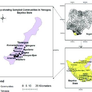 Map of bayelsa state showing the study area. | Download Scientific Diagram