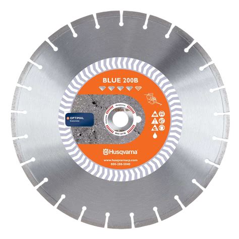 Husqvarna 14 in. D X 1 in. Blue 200B Alloy Steel Circular Saw Blade 1 ...