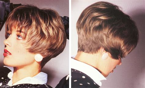 Hairstyles and short haircuts of the eighties with a clipped up nape ...