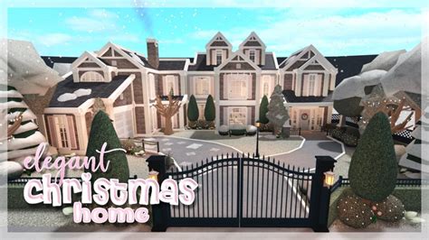 Elegant Christmas Home | Bloxburg Speed Build - YouTube