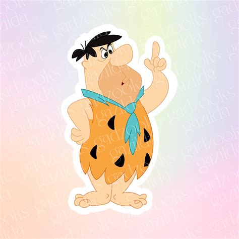 Cartoon Sticker, Flintstones, Fred, Stocking Stuffer, Unique Gift ...