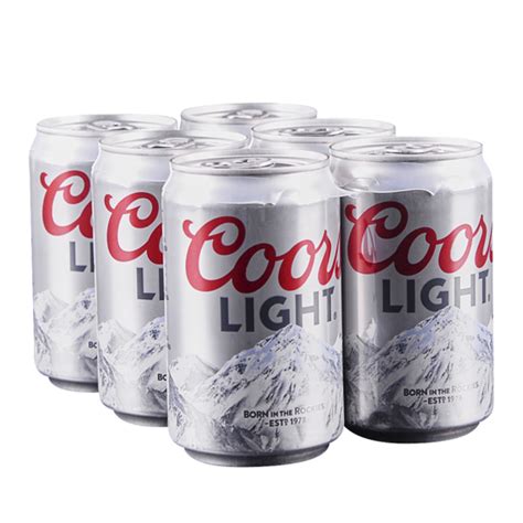 COORS LIGHT 5% Alcohol Beer / 啤酒 - 355mlx6 18 years old+