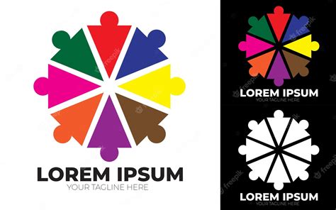 Premium Vector | Association company colorful logo template