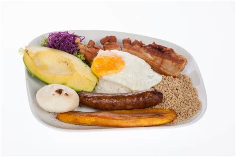 Bandeja Paisa. Colombian Cuisine. Stock Image - Image of fried, paisa ...