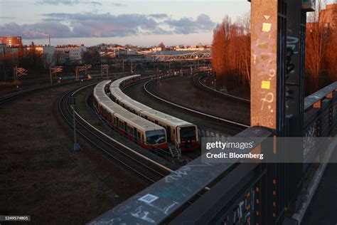 Idled S-Bahn trains, operated by Deutsche Bahn AG, during a strike by... News Photo - Getty Images