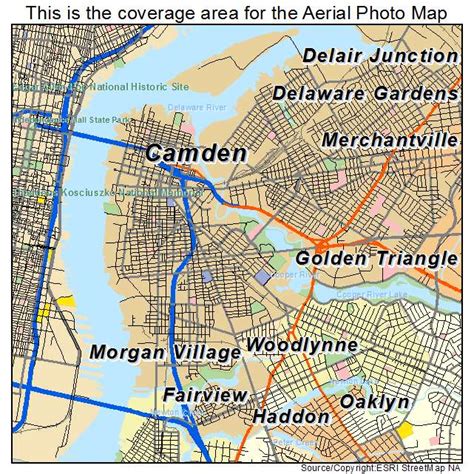 Aerial Photography Map of Camden, NJ New Jersey