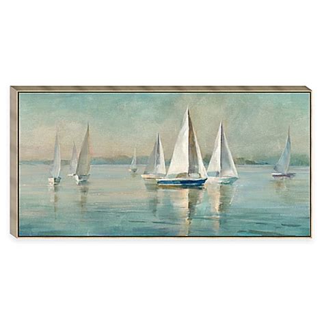 Sailboats at Sunrise Framed Printed Wall Art - Bed Bath & Beyond