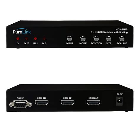 2x1 HDMI Switcher with Scaling - PureLink AV