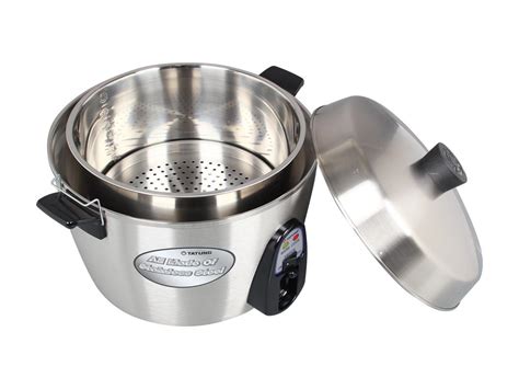 TATUNG Stainless Steel Multi-Functional Rice Cooker and Steamer, 22 Cups cooked / 11 Cups ...