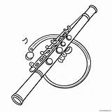 Flute Coloring Page 49353 39029 sketch template