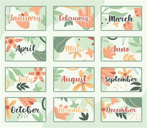 Months Of Year Cards - 10 Free PDF Printables | Printablee