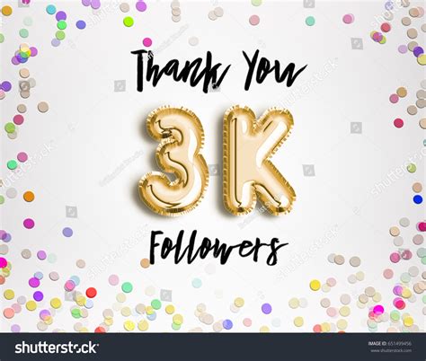 3k 3000 Thank You Gold Balloons Stock Illustration 651499456 | Shutterstock