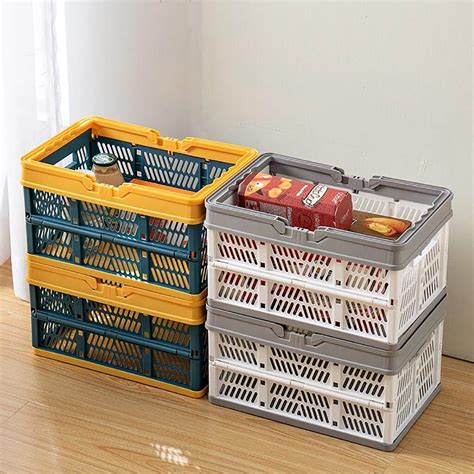 Collapsible storage box with folding handles - Top Kitchen Gadget