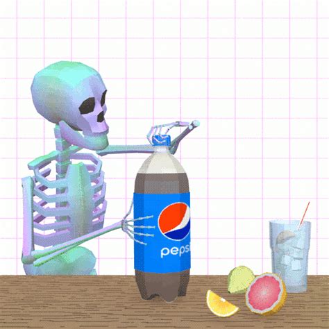 Skeleton shaking pepsi GIF - Find on GIFER