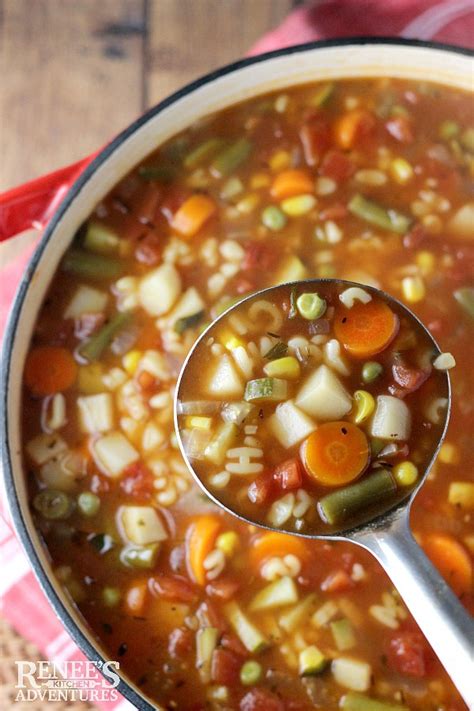 Easy Vegetable Alphabet Soup | Renee's Kitchen Adventures