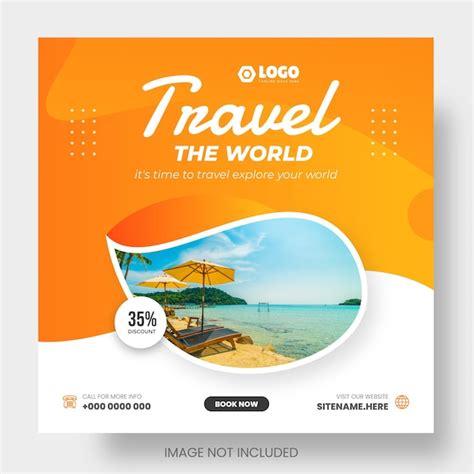 Premium Vector | Tour and travel facebook or instagram social media post amp web banner design ...