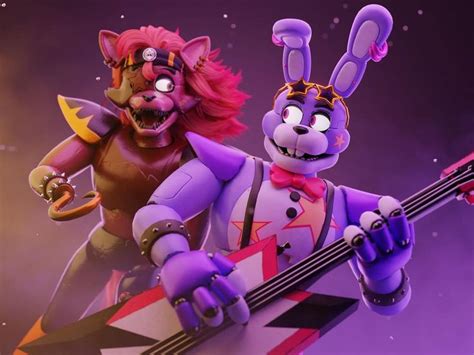 Glamrock Bonnie & Glamrock Foxy 🎸 | Anime fnaf, Fnaf, Fnaf characters