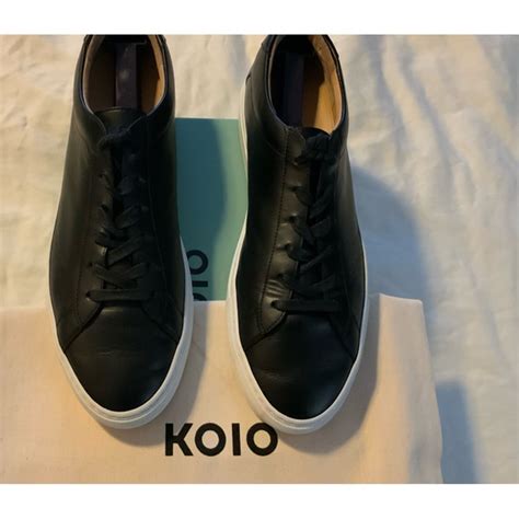 KOIO | Shoes | Mens Italian Sneakers Koio Brand Size 2 Black Leather ...