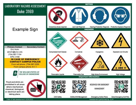 Lab Hazard Assessments - William States Lee College of Engineering