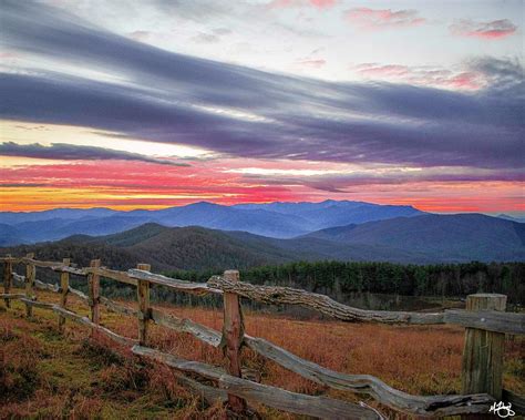 Sunset in Western North Carolina / The Great Smoky Mountains Photograph ...