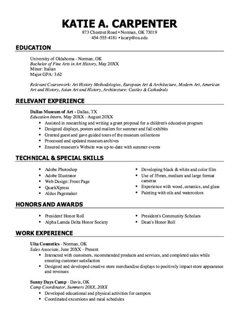 Bachelor Degree Resume Sample - karoosha