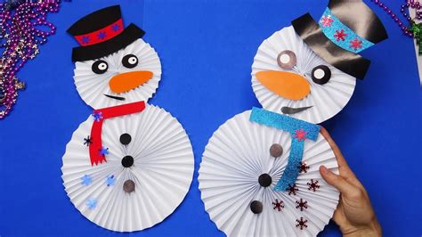 How to Make a Paper Snowman | Christmas Craft for Kids