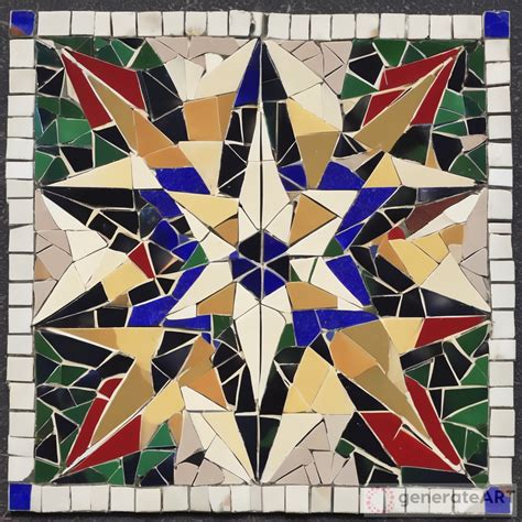 Discover the Mesmerizing Beauty of the Septagon Mosaic Star | GenerateArt