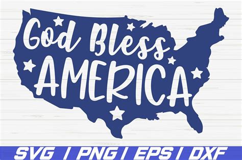 Cricut God Bless SVG Patriotic Svg Silhouette Svg God Bless America SVG ...