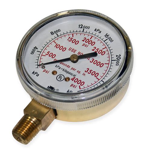 Oxygen/Nitrogen Regulator Gauge, 4,000 psi, 2.5″ – AERO Specialties