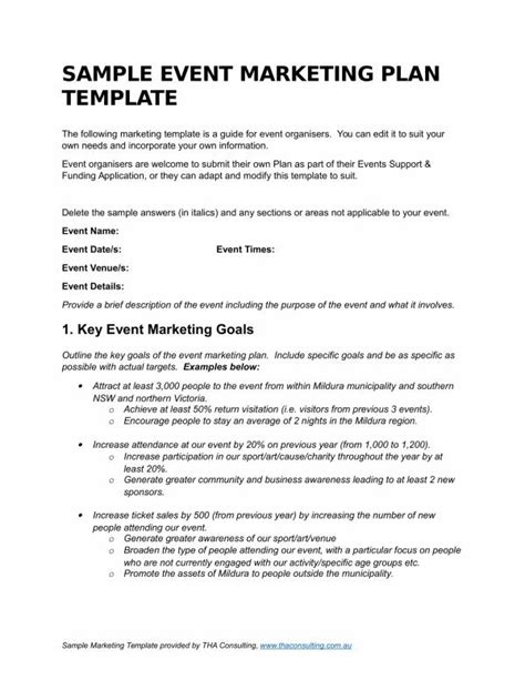 FREE 14+ Event Marketing Plan Templates in PDF | MS Word