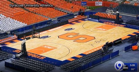 Syracuse University unveils new basketball court in the Carrier Dome | WSYR