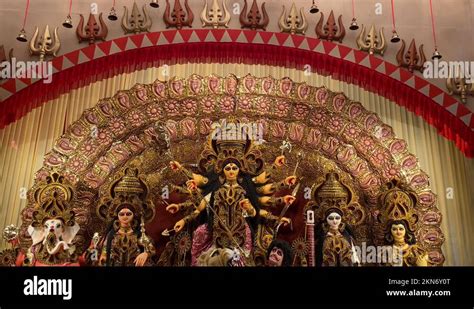 kolkata India:-Hindu Goddess Maa Durga Puja, Durga Puja festival Stock ...