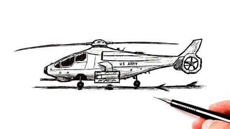 How to draw a Future Army helicopter | Drawing tutorial - YouTube