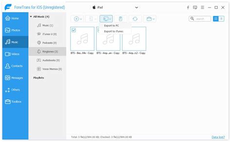 Making and Transferring Ringtones of iOS Device and Setting Ringtones