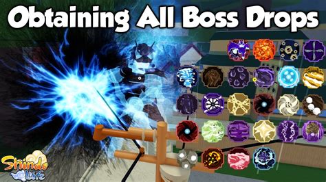 Obtaining All Boss Drops & Showcasing Them... (Shindo life) - YouTube