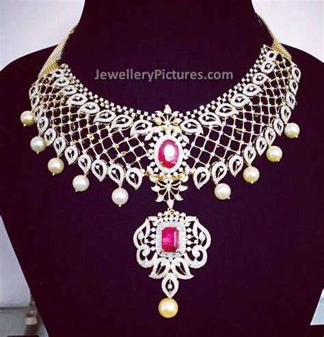 Latest Diamond Necklace Design - Jewellery Designs