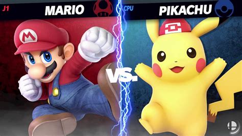 Super Smash Bros Ultimate Marios Vs Pikachu - YouTube