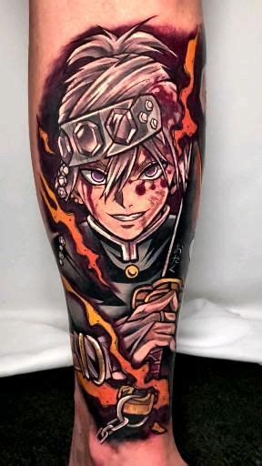 Tengen Uzui from Demon Slayer - tattoo by dave.vero.ink [Video] | One piece tattoos, Slayer ...