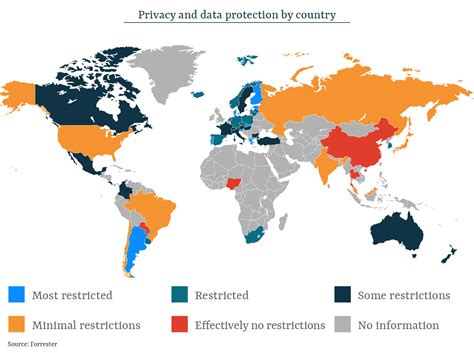 Privacy and Data Protection Laws by Country. - Maps on the Web