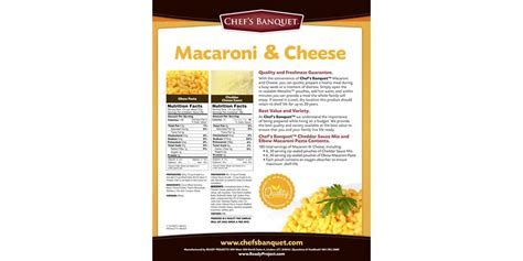 Chef's Banquet Mac & Cheese (180 Serving) Bucket