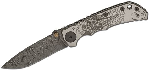 Spartan Blades SHF Custom Harsey Folding Knife 3.95" Nichols Blackhole Damascus Blade, Spartan ...