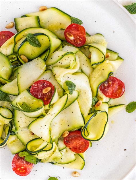 Zucchini Salad (Video) - The Plant Based School