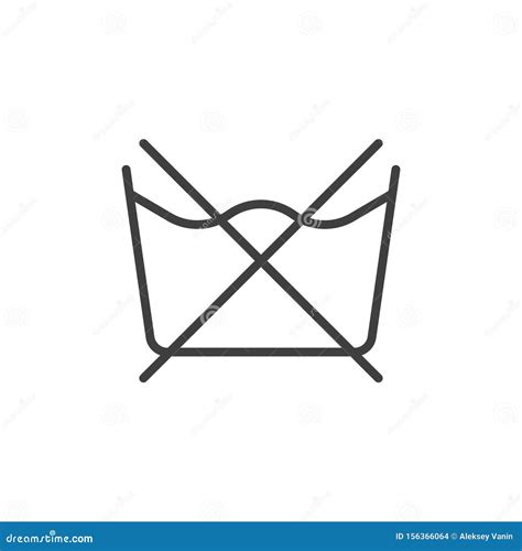 Do not wash sign line icon stock vector. Illustration of instructions - 156366064