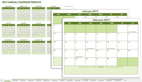 Calendar With Large Space For Notes In Excel