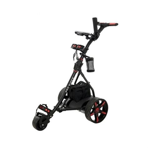 Pro Rider 36 Hole Electric Golf Trolley - Black/Red