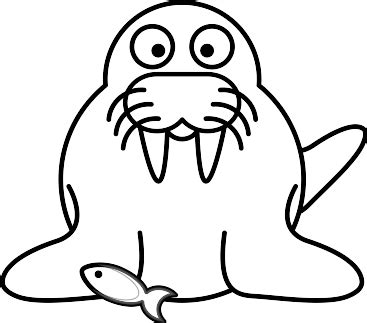 Walrus Outline Clip Art at Clker.com - vector clip art online, royalty free & public domain