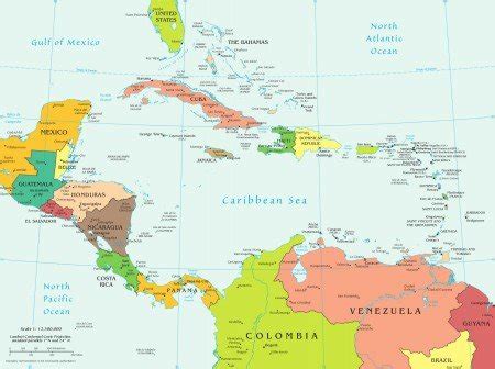 Mapa De Centroamerica Y Del Caribe - bmp-super