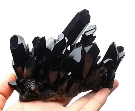 Black Quartz Crystal cluster - 13×9×8 cm - 488 g - Catawiki