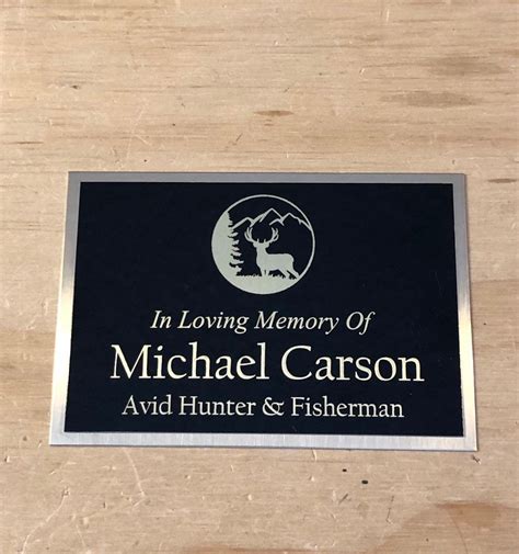 Custom Engraved Name Plate Cremation Urn DEER HUNTING Memorial - Etsy ...