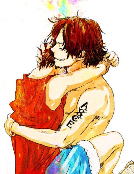 Sometimes, all you need is a hug from your big bro :') | Ace and luffy, One piece ace, Luffy